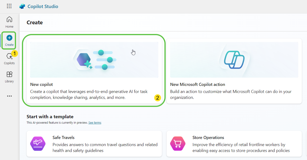 Creating New Copilot